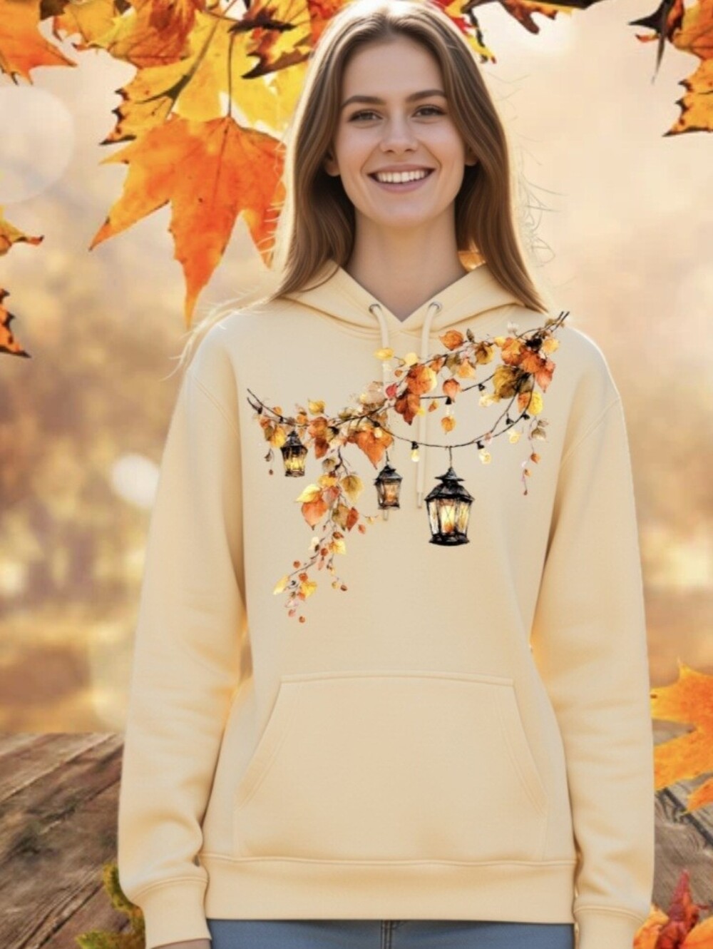 AD Golden Girl — Premium Custom Autumn Lanterns Hoodie Sweatshirt (Limited Editi
